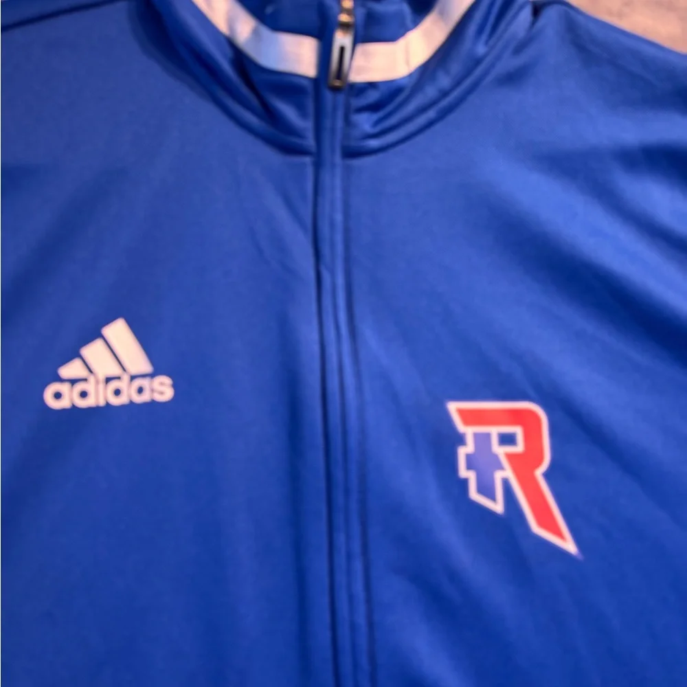 adidas Men's Blue Full-Zip Performance Track Jacket